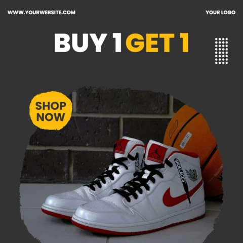 Sneakers Sale Banner Social Media Post Design Template