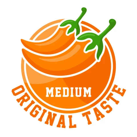 Logo de niveau moyen pour le goût des piments, modèle de conception de logo