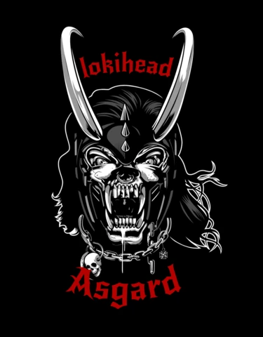Loki Head Gothic T-shirt Design Template