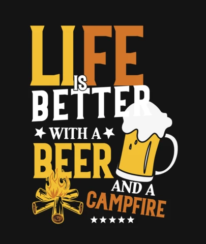 La vida es mejor con una plantilla de diseño de camiseta de cerveza