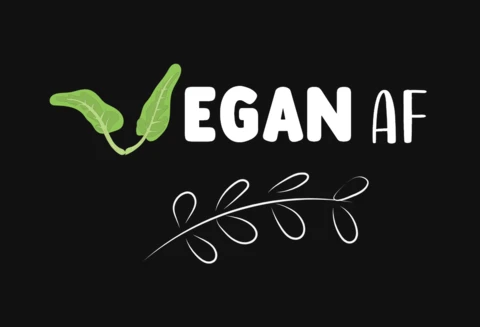 Vegan AF Vegetarian T-Shirt Design Template