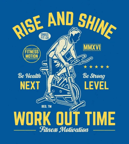 Diseño de camiseta de ciclismo de entrenamiento Rise and shine