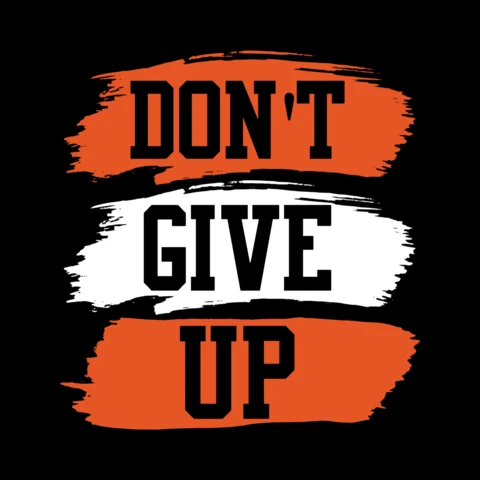 Don't Give Up Fitness Motivation Quote T-shirt Design Template