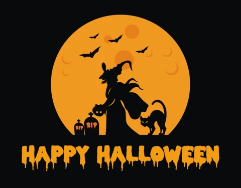 Happy Halloween Logo Design Template