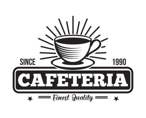 Modelo de design de logotipo de cafeteria