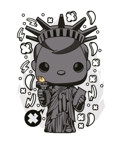 Liberty Statue Pop Culture T-Shirt Design Template