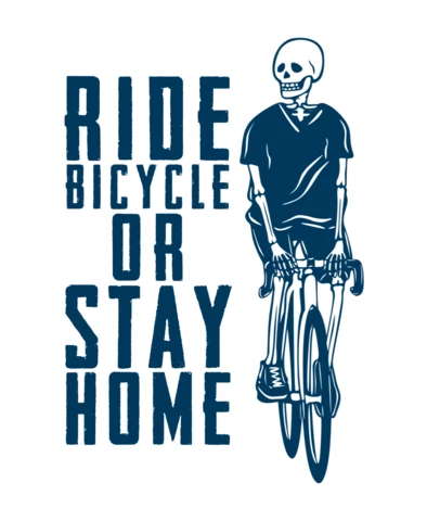 Skelett, das Fahrrad fährt, Vintage-T-Shirt-Design-Vorlage