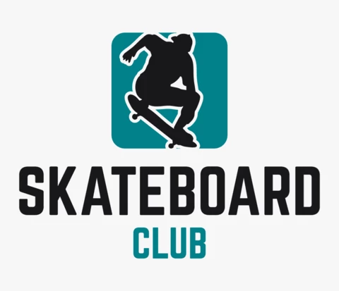 Modèle de logo pour un club de skateboard