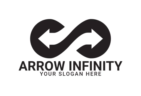 Arrow Infinity Logo Design Template
