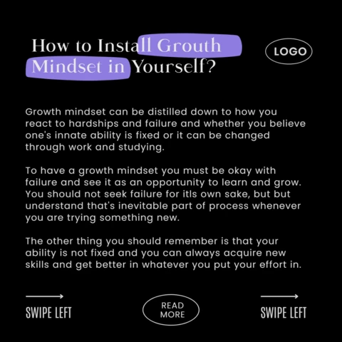 How to Install Growth Mindset Instagram Post Design Template