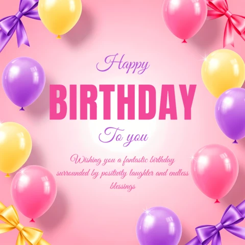 Colorful Balloon Birthday Design Template for Festive Greeting Cards