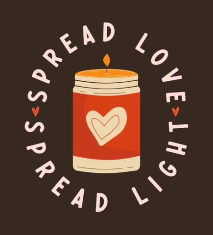 Valentines Day Candle T-shirt Template Design