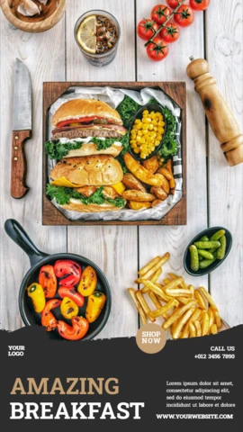Moderne strukturierte Marketing Instagram Geschichte Post Design Vorlage