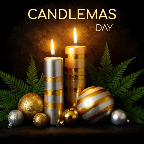 Celebración del día de la Candelaria: elegante plantilla de diseño para eventos festivos