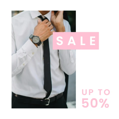 Elegant Menswear Clothing Sale Instagram Post Design Template