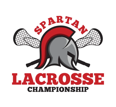Plantilla de diseño de logotipo deportivo de campeonato de lacrosse espartano
