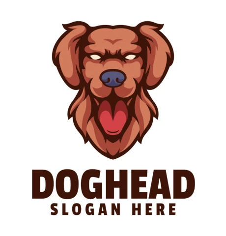 Dog Head Logo Design Template