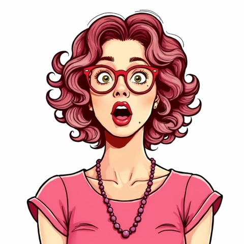 Surprised Woman Pop Art Design Template for Creative Projects