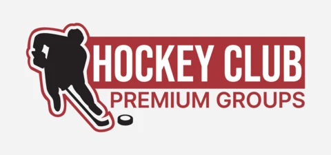 Modello di logo colorato per club di hockey
