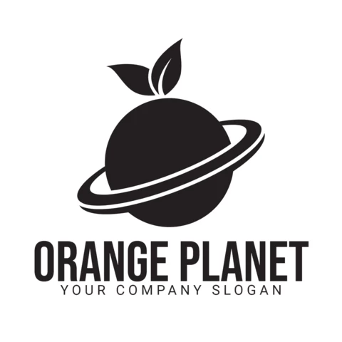 Modelo de design de logotipo do Orange Planet