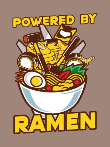 Powered By Ramen T-Shirt Design Template