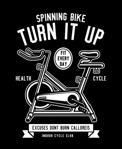 Spinning Bike T-shirt Design Template