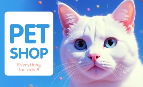 Modelo de design de pet shop: tudo para gatos