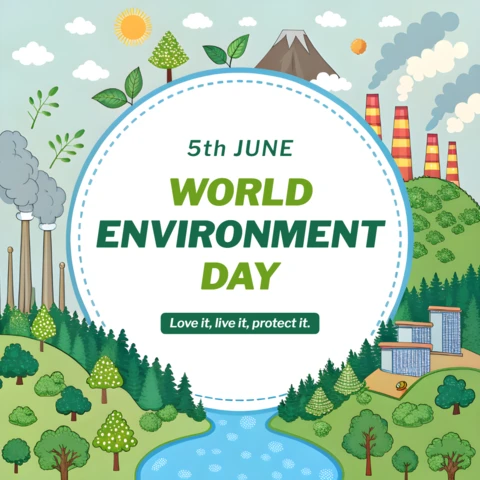 Playful Eco-Friendly Design Template for World Environment Day Celebration