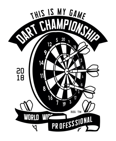 Darts Championship T-Shirt Design Template