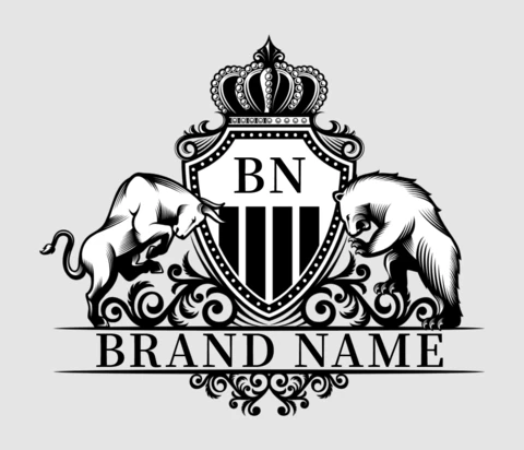 Modello di logo per il commercio reale