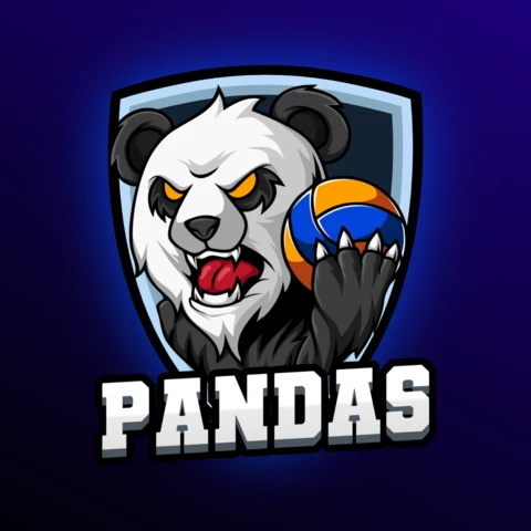 Pandas Animal Sport Mascot Team Badge