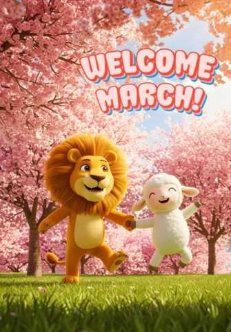 Plantilla de diseño de marcha de bienvenida para celebraciones de primavera