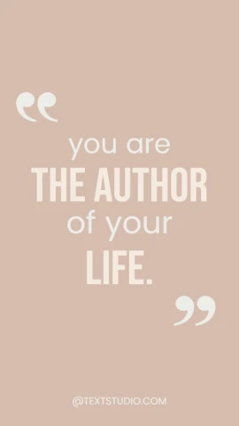 You Are The Author of Your Life Inspirational Quote Instagram Story Post Design Template