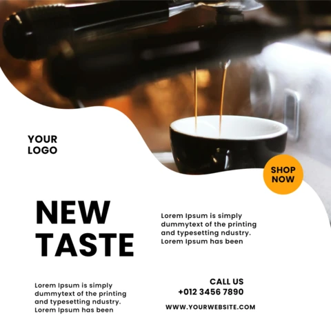 New Taste Social Media Poster Design Template