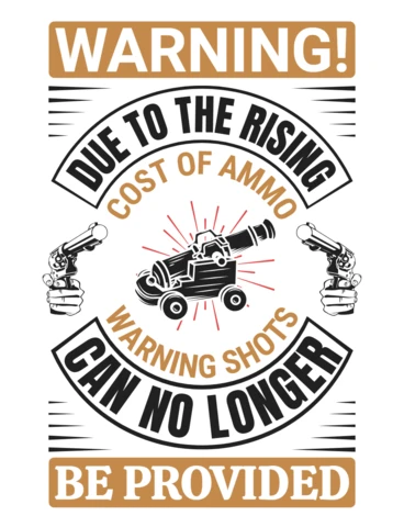 Vintage Warning Sign Design Template with Retro Typography