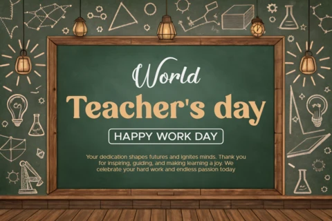 Chalkboard Style Teacher's Day Design Template for Celebrating Educators