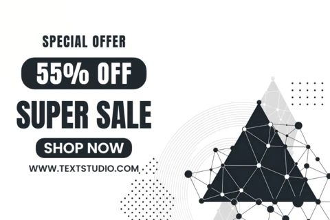Modern Geometric Design Template for Promotional Sale Flyers