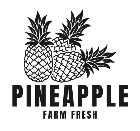 Farm Fresh Pineapple Logo Design Template