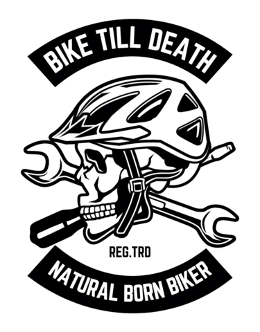 Bike Till Death T-Shirt Design Template