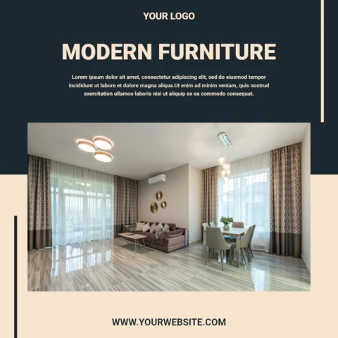 Two-Tone Flat Old Money Social Media Post Template
