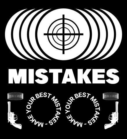Bold Graphic Design Template for Apparel Featuring Target and Gun Elements