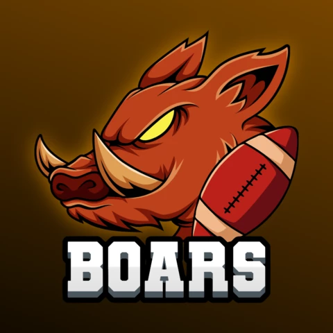 Angry Boars Animal Mascot Team Sport Badge