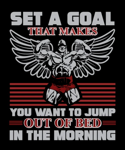 Motivational Fitness Design Template: Set a Goal to Jump Out of Bed