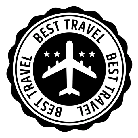 Plantilla de diseño del mejor logotipo de viajes