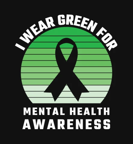 Wear Green For Mental Health Awareness T-Shirt Template
