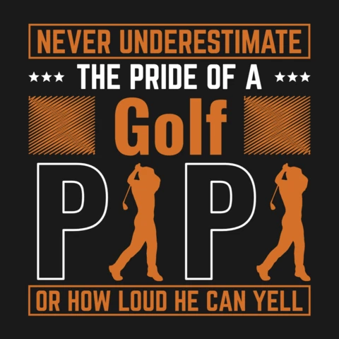 The Pride of a Golf Player Motivational T-Shirt Design Template