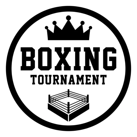 Boxing Tournament Logo Design Template Black