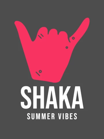 Summer Vibes Shaka T-shirt Template Design
