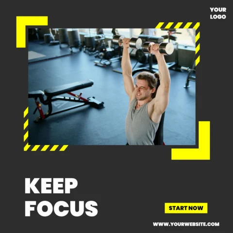 Works Zeichen Stil Instagram Marketing Post Design Vorlage