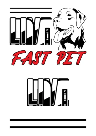 Live Fast Pet Dog T-shirt Design Template